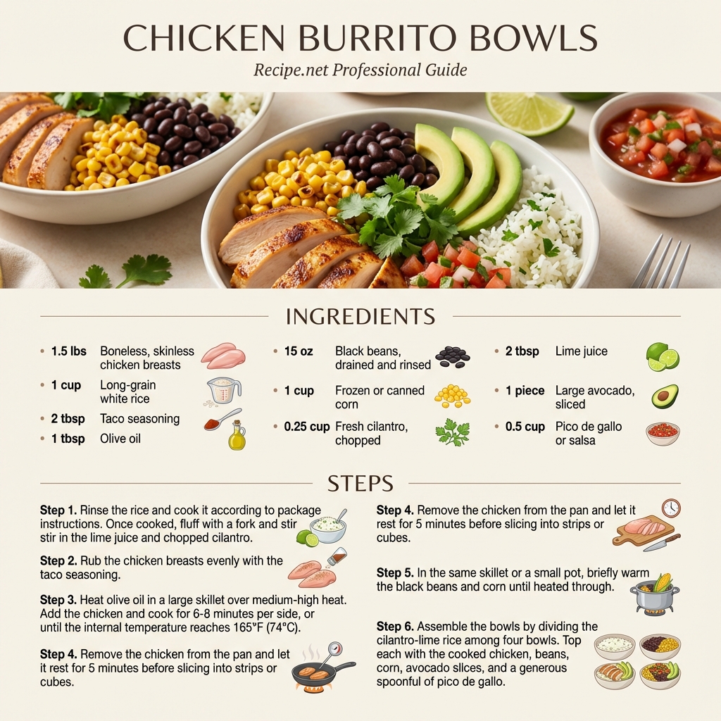 Chicken Burrito Bowls Infographic