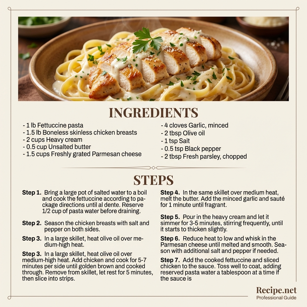 Chicken Fettuccine Alfredo Infographic