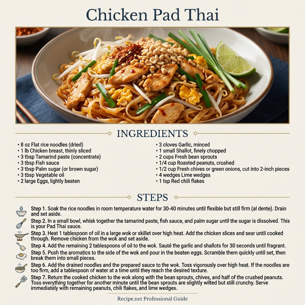 Chicken Pad Thai Infographic