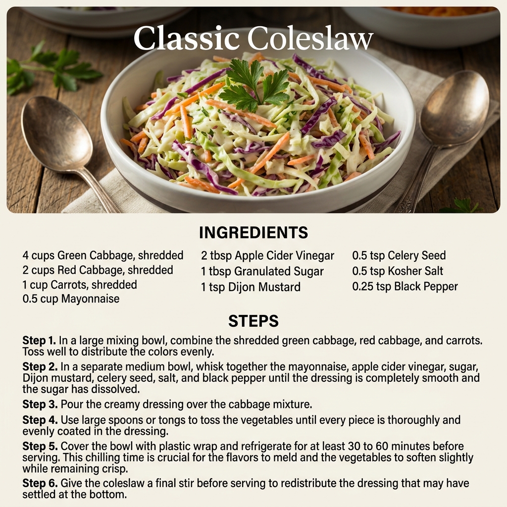 Classic Coleslaw Infographic