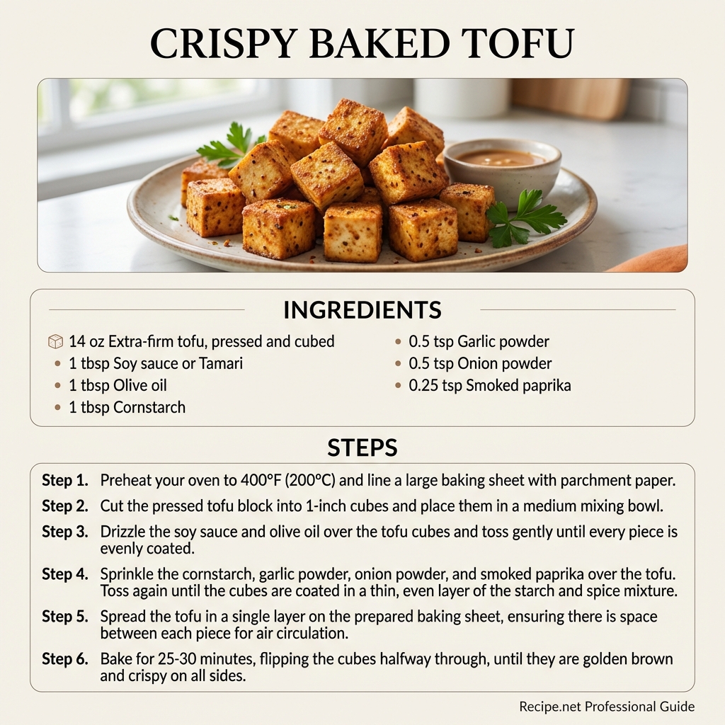 Crispy Baked Tofu Infographic