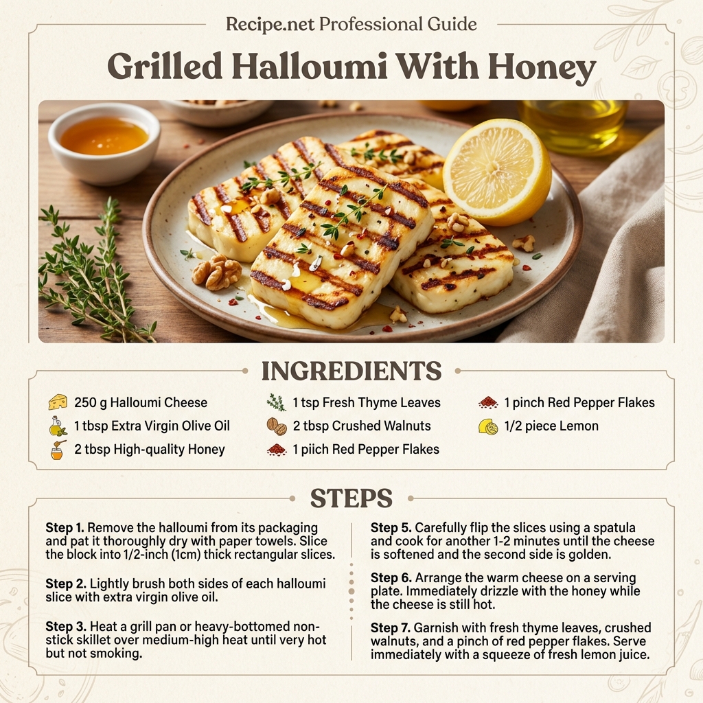 Grilled Halloumi With Honey Infographic