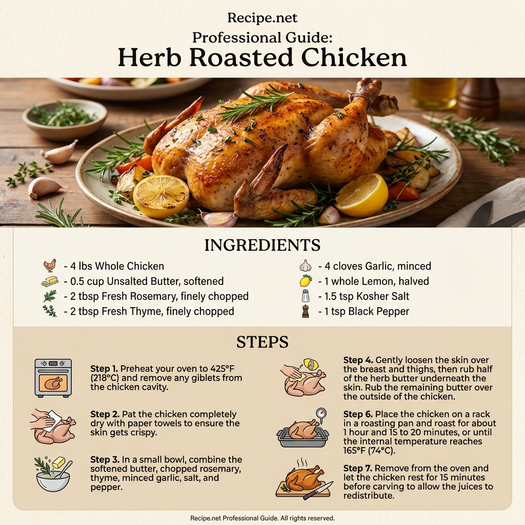 Herb Roasted Chicken Infographic
