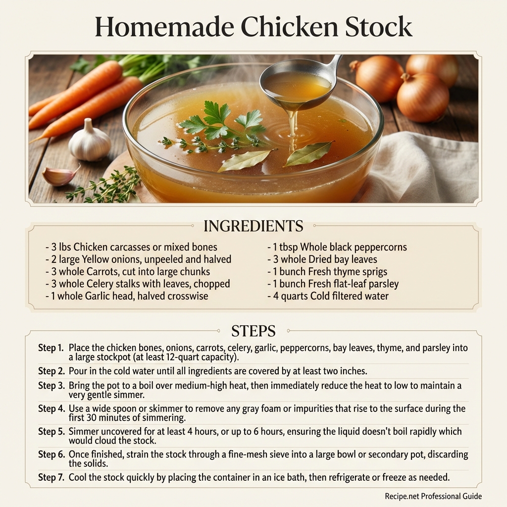 Homemade Chicken Stock Infographic