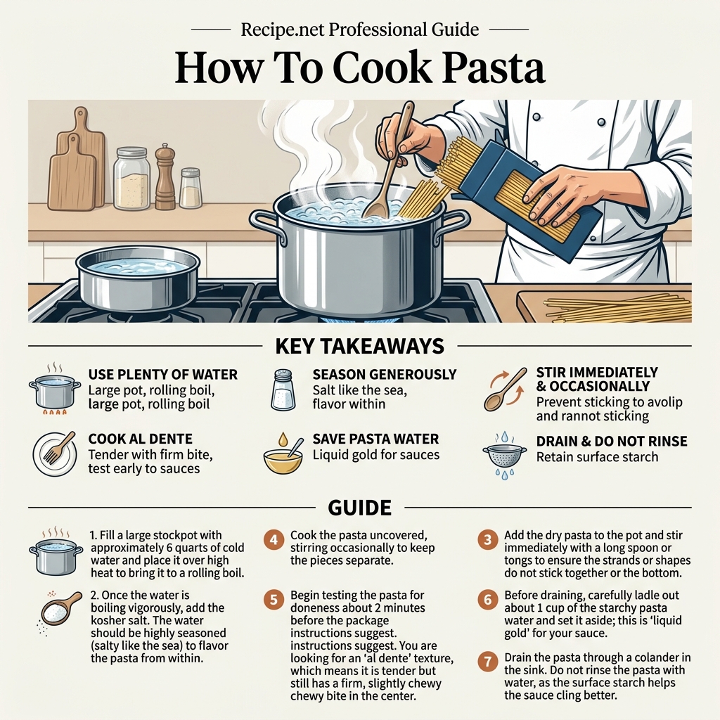 How To Cook Pasta Infographic