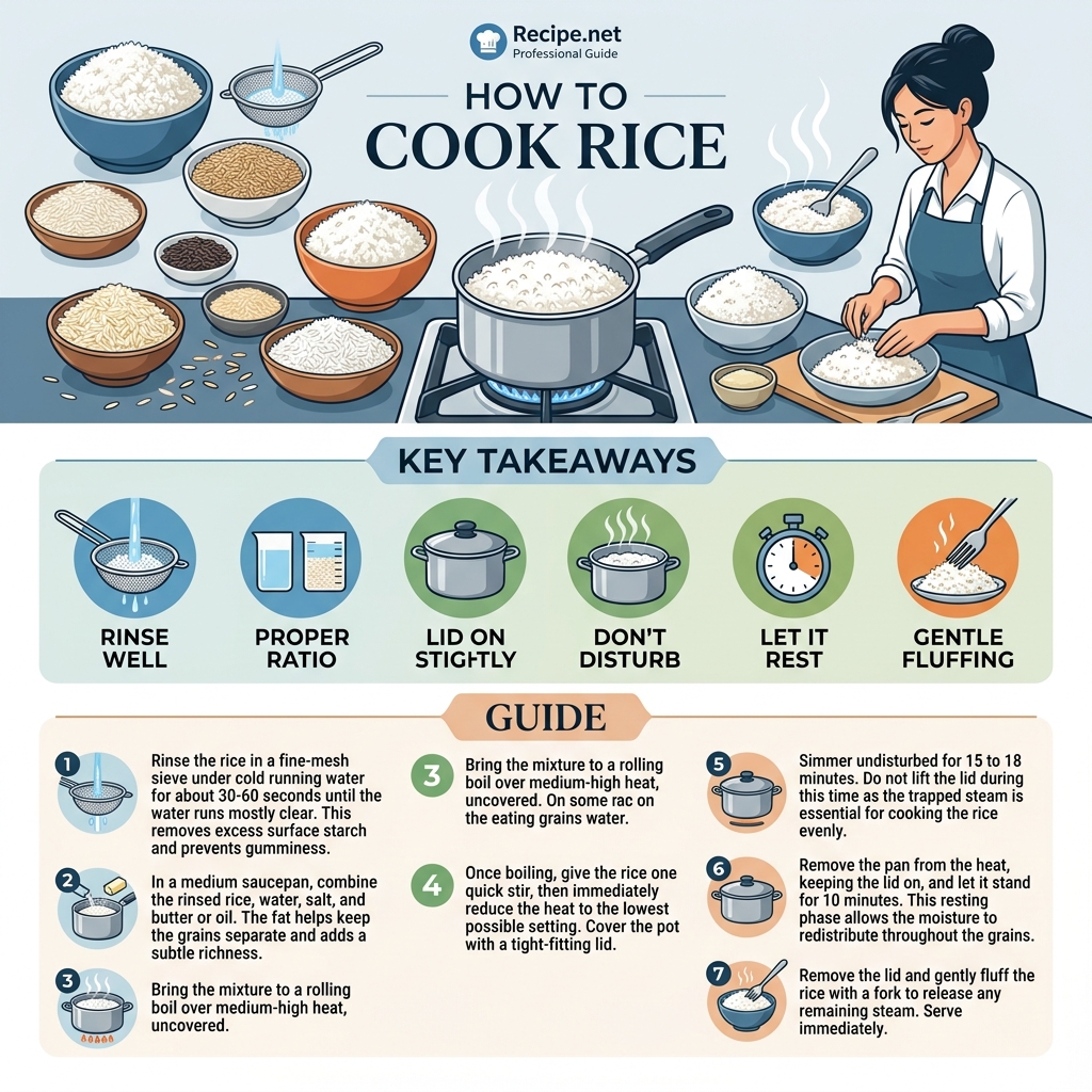 How To Cook Rice Infographic