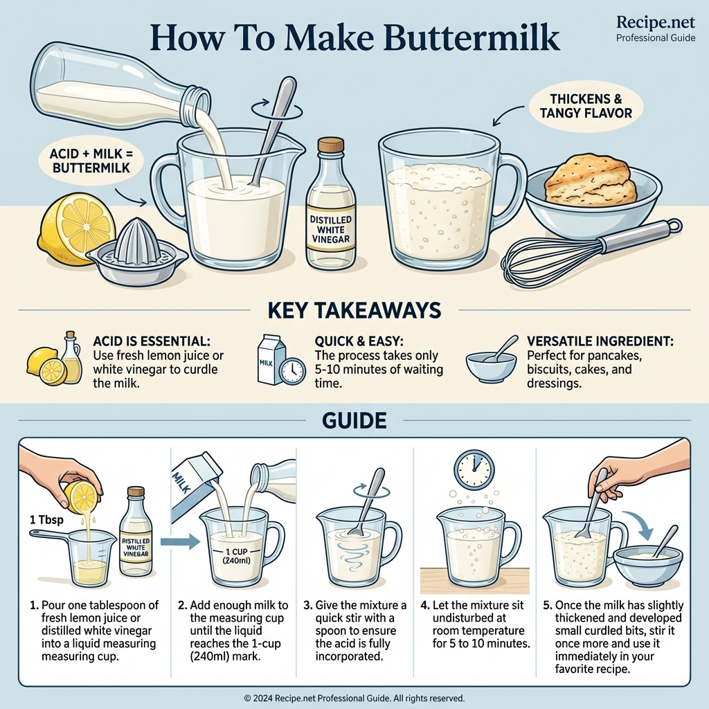 How To Make Buttermilk Infographic