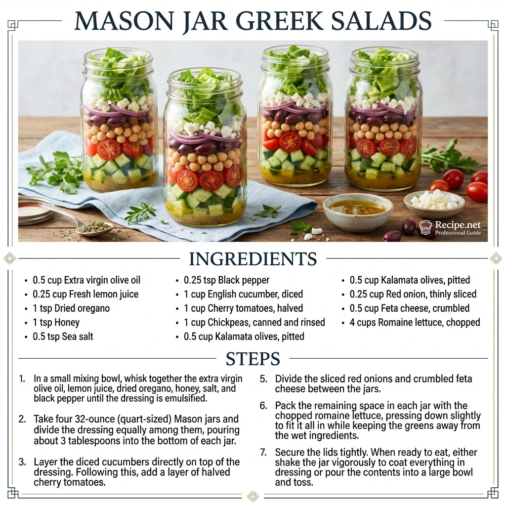 Mason Jar Greek Salads Infographic