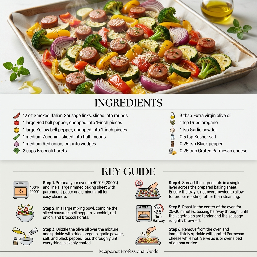 Sheet Pan Sausage And Veggies Infographic