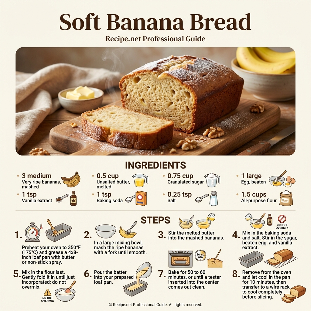 Soft Banana Bread Infographic
