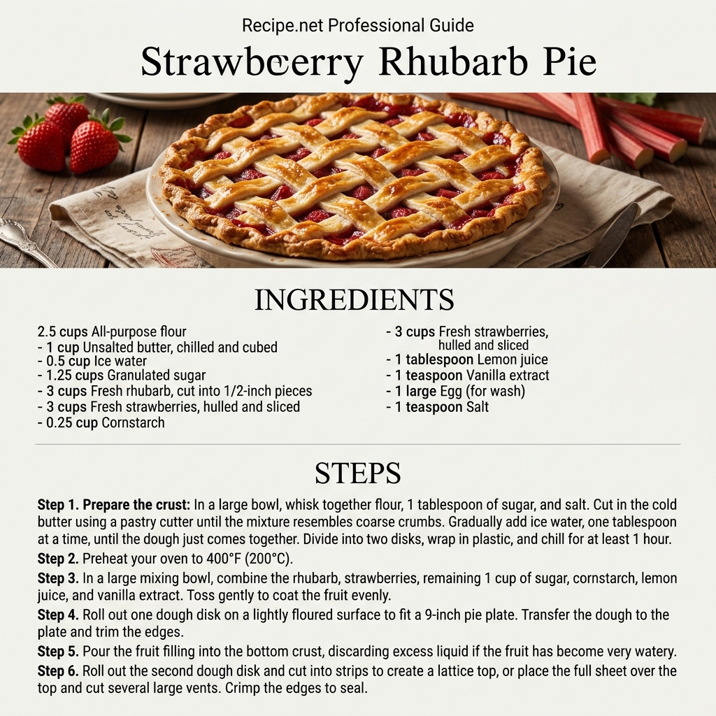 Strawberry Rhubarb Pie Infographic