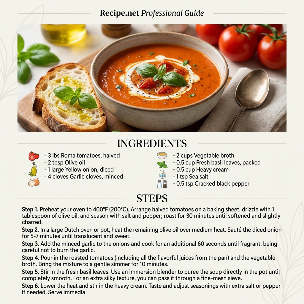 Tomato Basil Soup Infographic