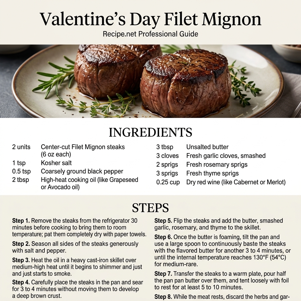 Valentine's Day Filet Mignon Infographic