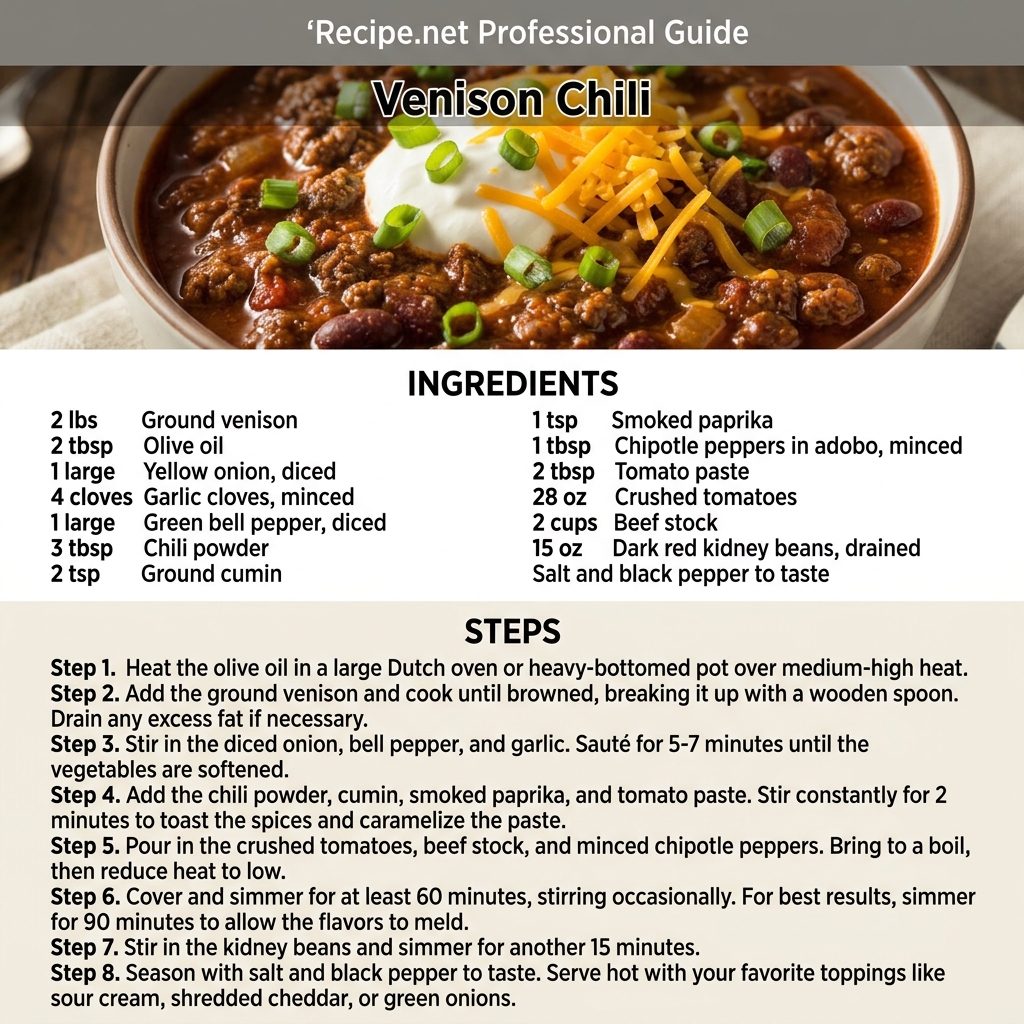 Venison Chili Infographic