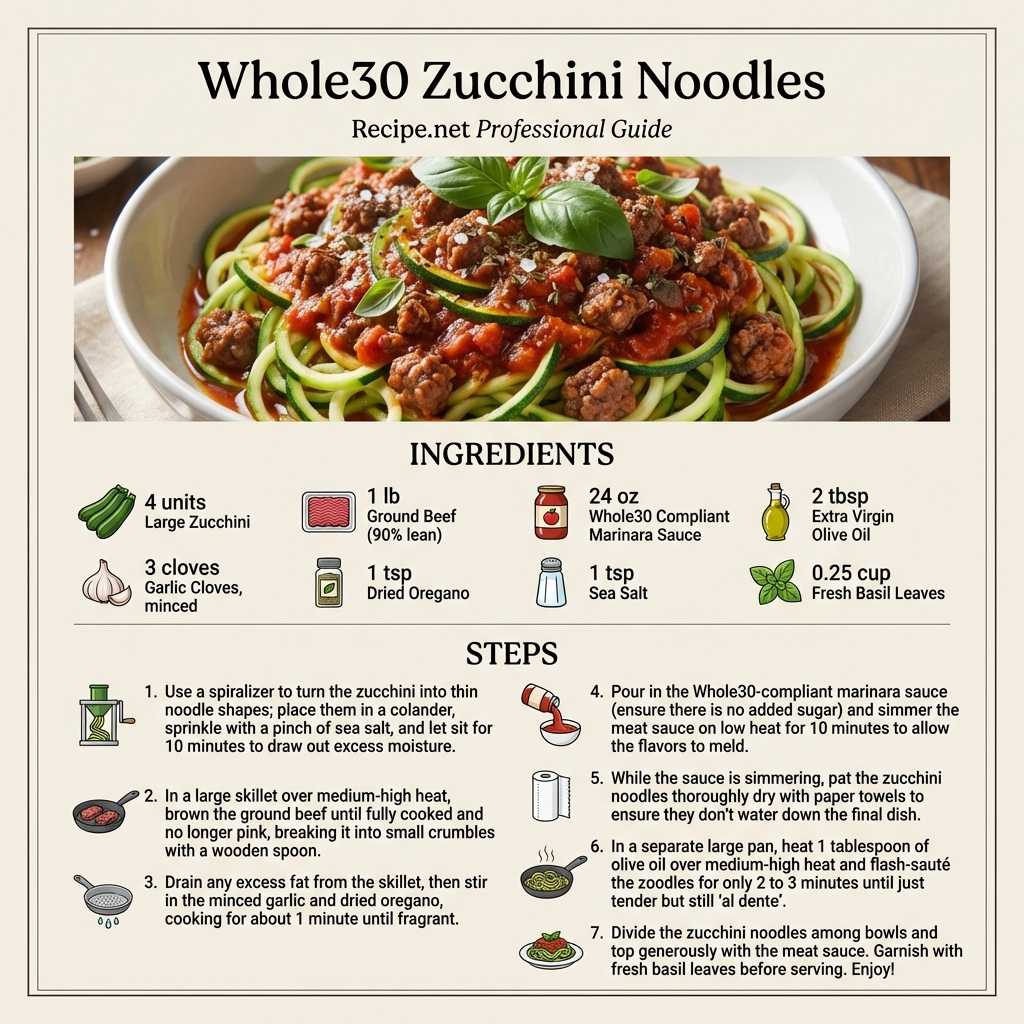 Whole30 Zucchini Noodles Infographic