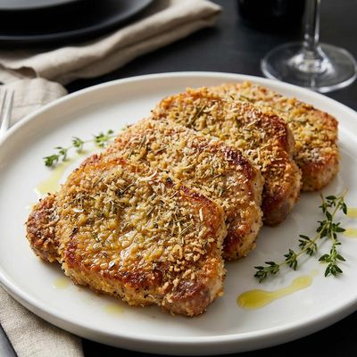 Air Fryer Herb-Crusted Pork Chops