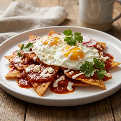 Chilaquiles Rojos con Huevo
