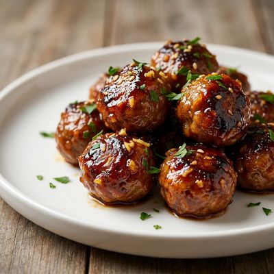 Cocktail Meatballs in Sticky Glaze