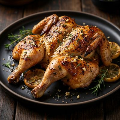 Grilled Lemon Herb Spatchcock Chicken