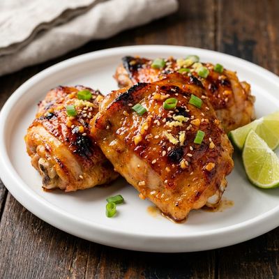 Honey Sriracha Glazed Chicken Thighs