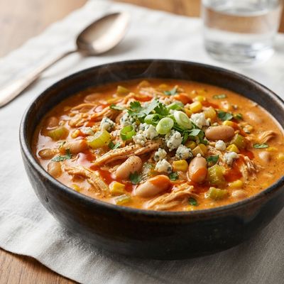 Slow Cooker Buffalo Chicken Chili