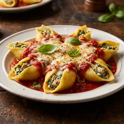 Turkey and Spinach Stuffed Shells